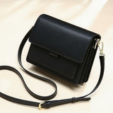 Small genuine leather handbags casual shoulder bag square shape