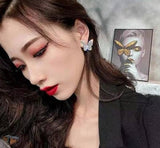  New Korean Statement Earrings for women Black Cute