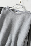 GAWQO Asymmetrical Hem Sweatshirt with Fleece Lining