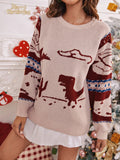Dinosaur Print Long Sleeve Sweater