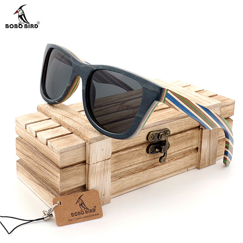 Natural Wooden Sunglasses Men bamboo Sun