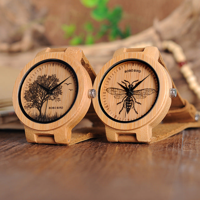Simple Bamboo Watches 3D Print Icon Men