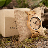 D28 Natural Bamboo Wood Watches With Deer