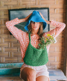 BLOOM Crochet Hat, in Mosaic Blue