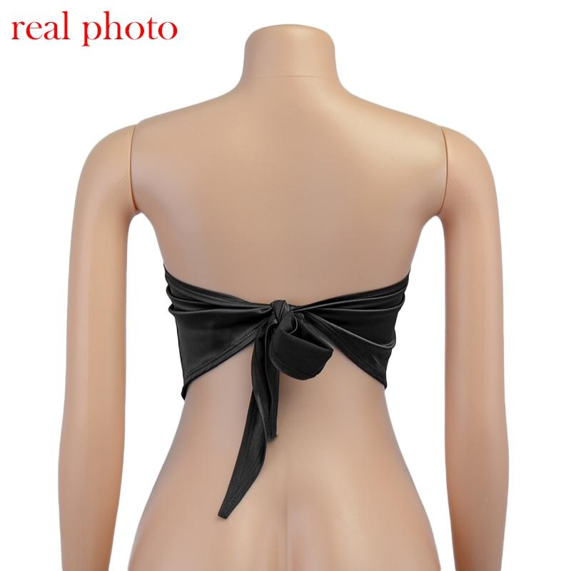 Strapless Scarf Crop Tops for Women