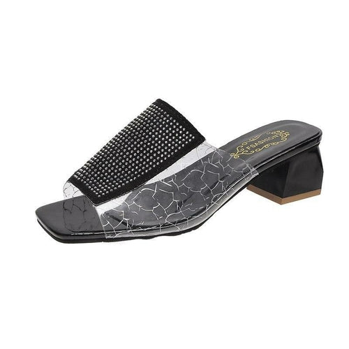 Sexy Open-toe head Slippers Rhinestone Accessories High-heeled Sandals