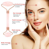 Rose Jade Rollers Facial Massager Three-piece Set