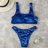 Andeau Swimsuit  Shiny Blue Bikini