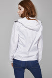 Sloane - White Full Zip Packable Rain Jacket