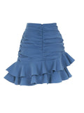 Flounced Mini Skirt