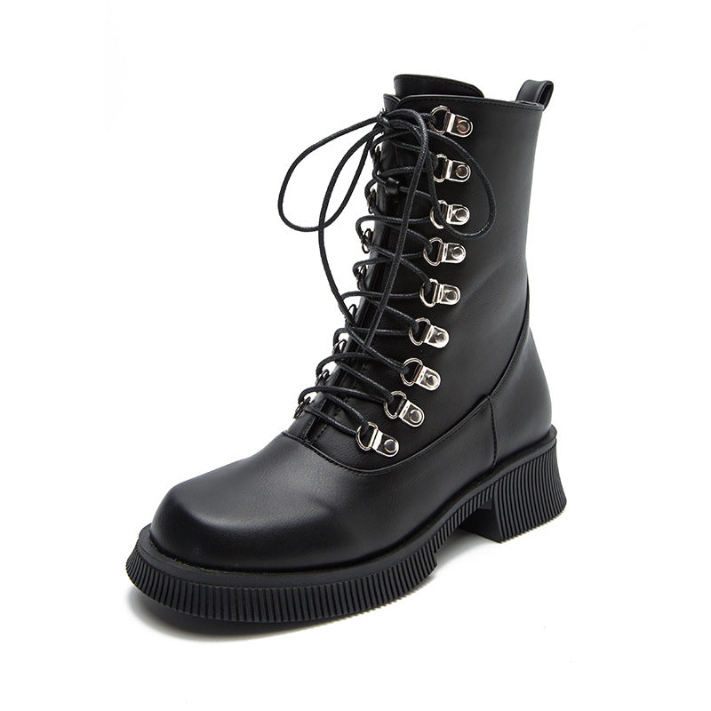 Women's Short Boots Thick And Thin Motorcycle Shoes