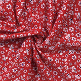 V-Neck Print Floral Dots Stitching Ruffles Mini Dress