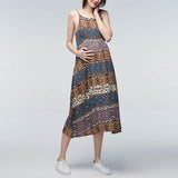 Women's Print Off Shoulder nursing pregnancy dress