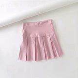 Candy Color Pleated Short Mini Skirts