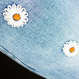 Flower Embroidered Flare Denim Pant