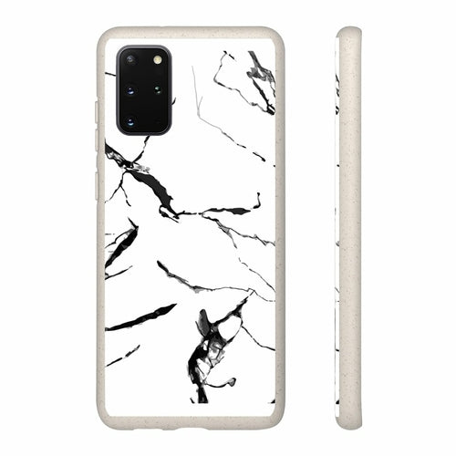 White Marble Biodegradable Phone Case
