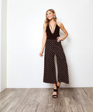 Solid High Waist Cropped Wide Legs Pants