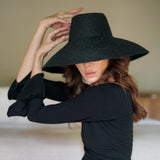RIRI Jute Straw Hat, in Black