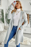Open Front Hooded Sweater Cardigan