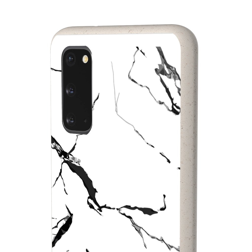 White Marble Biodegradable Phone Case