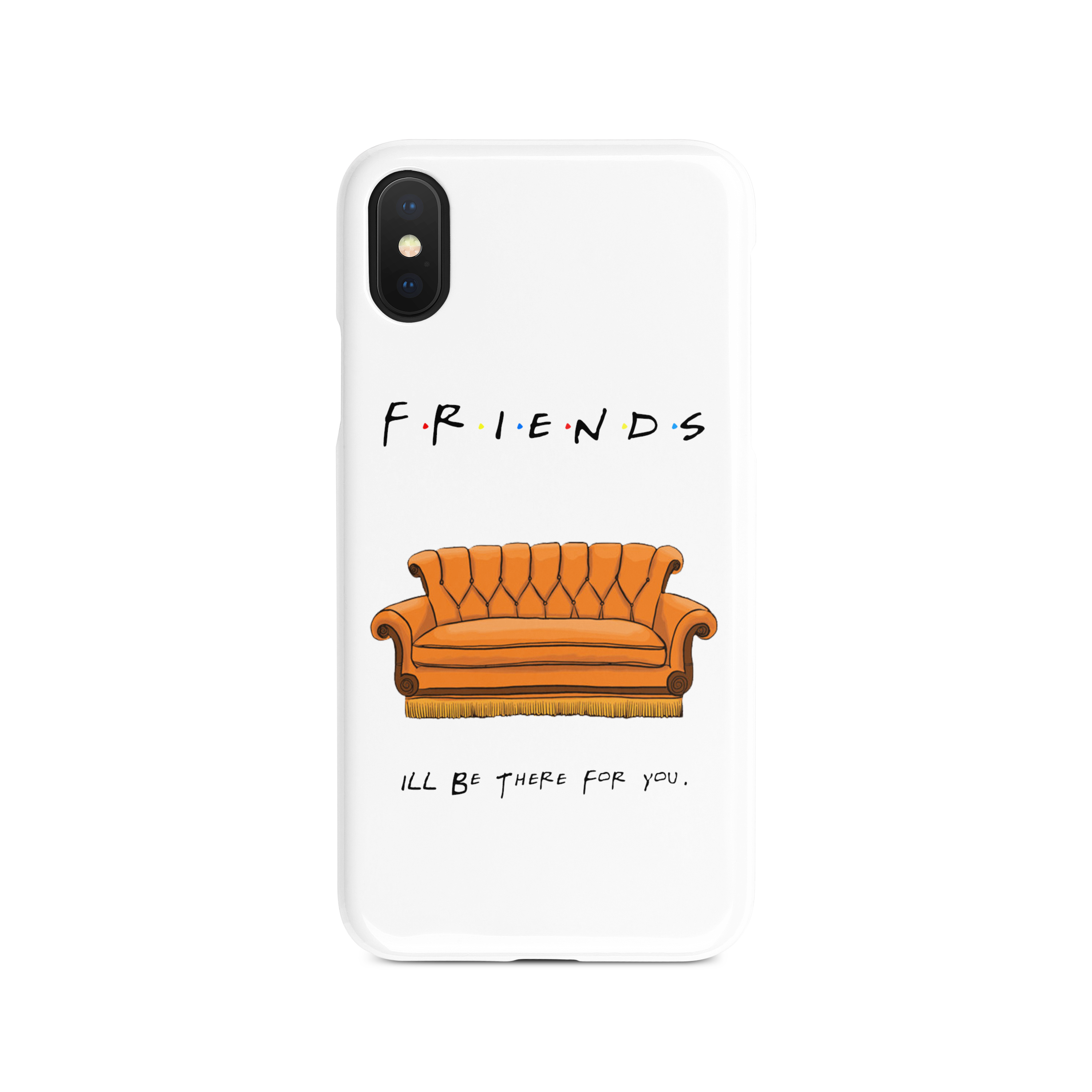 2 Friends Matching iPhone Case Bundle TV Show FRIENDS Orange Couch