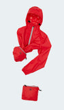 Alex - White Quarter Zip Packable Rain Jacket