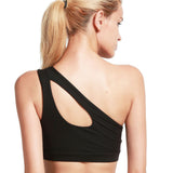 Oblique Shoulder Sports Bra For Women
