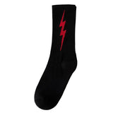 socks for women cotton harajuku thunder print hip